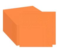 RINDOJIN 100 pcs 2-Ply Orange Napkins Folded 5 x 5 inch Disposable Cocktail Napkins Paper Napkins for Dinner Wedding Party Orange Beverage Napkins