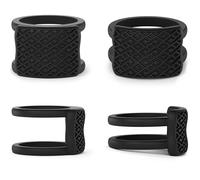 Rinfit 2PCS Ring Protectors for Working Out - Wedding Band Cover - Silicone Ring Guard Set of two: 4mm & 9mm - Patented Design, 6 UK, Silicone, No Gemstone