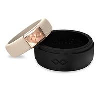 Rinfit Matching Silicone Rings for Couples - Silicone Wedding Bands Sets for Him and Her - MetalInfinity & Infinity Patented Design, Women 5 & Men 9, Silicone, No Gemstone