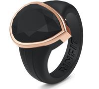 Rinfit Oversized Pear Silicone Ring with Metal Frame, Size 8, Silicone, No Gemstone