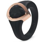 Rinfit Pear Silicone Ring with Metal Frame for Women, Size 7, Silicone, No Gemstone
