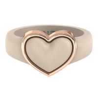 Rinfit Silicone Ring for Her - Stainless Steel Heart - Rubber Wedding Bands for Women - Patented Design Pending, Size 10, Silicone, No Gemstone