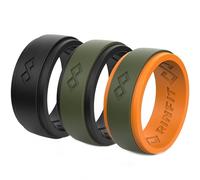 Rinfit Silicone Rings for Men 9mm Wide, 2mm Thick - Mens Rubber Wedding Bands - Infinity Ring with 2 Layers - Patented Design, Silicone, No Gemstone
