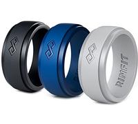 Rinfit Silicone Rings for Men 9mm Wide, 2mm Thick - Mens Rubber Wedding Bands - Infinity Silicone Rings for Him - Patented Design, 14, Silicone, No Gemstone