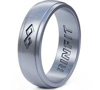 Rinfit Silicone Rings for Women 5.5mm Wide, 1.5mm Thick - Infinity Rubber Wedding Band - Silicone Engagement Ring for Her - Patented Design, 7 UK, Silicone, No Gemstone