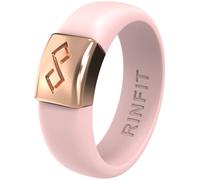 Rinfit Silicone Rings for Women 6mm Wide & Men 7mm Wide, 2mm Thick - Silicone Wedding Bands- Infinity Ring with Metal Plate - Patented Design, Size 5, Silicone, No Gemstone