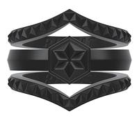 Rinfit Silicone Rings for Women - Rubber Wedding Bands Womens - Stackable Silicone Rings Couture - Patented Design, Size 7, Black