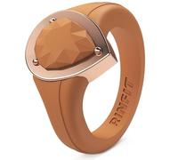 Rinfit Silicone Rings Women - Rubber Wedding Bands Stackable Ring Enhancer- Metal Framed Pear Bridal Ring Sets - Patented Design, Size 8, Silicone, No Gemstone