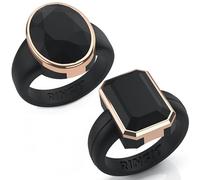 Rinfit Silicone Wedding Bands for Women - Women's Silicone Rings - Rubber Wedding Band - Oversized Oval - Patent Pending Design, Size 7, Silicone & Stainless Steel, No Gemstone