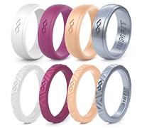 Rinfit Silicone Wedding Ring for Women - Flexible & Durable Rubber Bands, U.S. Design Patent, 5 UK, Silicone, not known