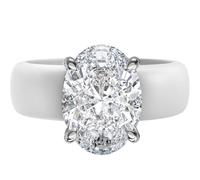 Rinfit Stone Silicone Ring - Oval Cut Cubic Zirconia Solitaire Engagement Ring for Women - Rubber Wedding Bands - Patented Design, Size 9, Silicone, Cubic Zirconia