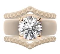 Rinfit Stone Stackable Silicone Ring - Round Cut Cubic Zirconia Ring for Women - Rubber Wedding Bands - Patented Design, Size 5, Silicone, Cubic Zirconia