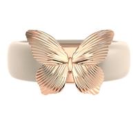Rinfit Womens Silicone Ring with Stainless Steel Butterfly - Rubber Wedding Bands - Patent Pending, Size 9, Silicone, No Gemstone