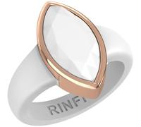 Rinfit Womens Silicone Ring with Stainless Steel - Marquise Rubber Wedding Bands - Patent Pending Design, Size 8, Silicone, No Gemstone