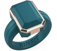 Rinfit Women's Silicone Rings - Anniversary Ring or Promise Ring for Her - Emerald Rubber Wedding Bands Women - Patented Design, Size 4, Silicone, No Gemstone