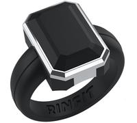 Rinfit Women's Silicone Rings - Anniversary Ring or Promise Ring for Her - Emerald Rubber Wedding Bands Women - Patented Design, Size 9, Silicone, No Gemstone