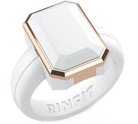 Rinfit Women's Silicone Rings - Anniversary Ring or Promise Ring for Her - Emerald Rubber Wedding Bands Women - Patented Design, Size 4, Silicone, No Gemstone