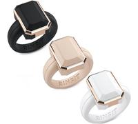 Rinfit Women's Silicone Rings - Anniversary Ring or Promise Ring for Her - Emerald Rubber Wedding Bands Women - Patented Design, Size 5, Silicone, No Gemstone