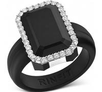 Rinfit Women's Silicone Wedding Band - Promise Rings for Her - Emerald Cut with Cubic Zirconia - Patented Design, Size 8, Silicone, Cubic Zirconia