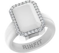 Rinfit Women's Silicone Wedding Band - Promise Rings for Her - Emerald Cut with Cubic Zirconia - Patented Design, Size 10, Silicone, Cubic Zirconia