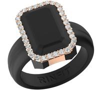 Rinfit Women's Silicone Wedding Band - Promise Rings for Her - Emerald Cut with Cubic Zirconia - Patented Design, Size 7, Silicone, Cubic Zirconia