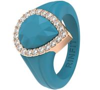 Rinfit Womens Silicone Wedding Ring - Anniversary Ring Women - Promise Rings for Her with Pear Metal Frame & Cubic Zirconia Stones - Patented Design, Size 8, Silicone, Cubic Zirconia