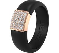 Rinfit Womens Silicone Wedding Ring - Engagement Ring for Women - Promise Rings for Her with Stainless Steel Metal & Cubic Zirconia Stones - Patented Design, Size 6, Silicone, Cubic Zirconia