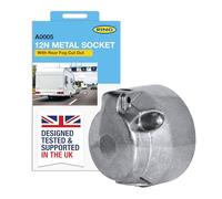 Ring Automotive 12N Metal Socket With Rear Fog Cut Out - Ideal for Horseboxes, Caravans & Trailers