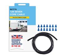 RING 12N Seven Core Cable - Pre-Cut Black 2 Metre Length Cable Complete With 7 Fast Fit Connectors