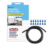 RING 12N Seven Core Cable - Pre-Cut Black 2 Metre Length Cable Complete With 7 Fast Fit Connectors