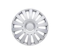 RING 14" Nelux Impact Resistant Wheel Trims, Silver (Set of 4) | High Gloss Silver Finish, Adjustable Retaining Ring, Fits 14 Inch Wheels, Protects Against Damage, Easy Installation