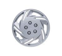 RING 15" Chase Wheel Trims, Impact Resistant Car Wheel Covers, With Chrome Finish Wheel Nuts And Adjustable Retaining Ring, Rust Resistant, Silver (Set of 4)