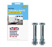 Ring Automotive 2 x 90 mm high Tensile Tow Ball Mounting Bolts: Standard Size (M16) - Suitable for Two Bolt Fixing Tow Balls