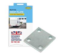 RING 3 Inch Zinc Plated Steel Drop Plate for Towbar Bracket & Tow Ball