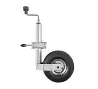 RING 48 mm Jockey Wheel Assembly With Pneumatic Tyre Including Clamp - Suitable for Trailers & Caravans & Fully Retractable