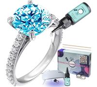 Ring Adjuster Gel for Loose Rings with UV Light，Reducer 0.5-2 Sizes (Clear)