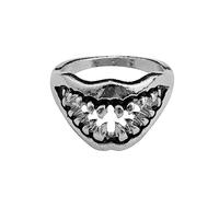 Ring And Dangerous Jaw Ring Is The Perfect Addition To Any Ocean Lovers's Jewelry! (White, One Size)