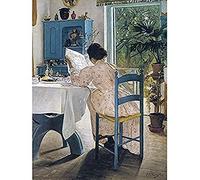 Ring At Breakfast Table Morning Newspapers Painting Art Print Canvas Premium Wall Decor Poster Mural