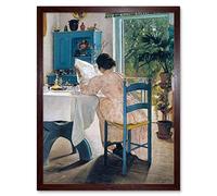Ring At Breakfast Table Morning Newspapers Painting Art Print Framed Poster Wall Decor 12x16 inch