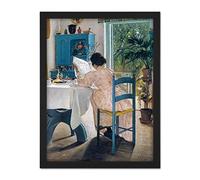 Ring At Breakfast Table Morning Newspapers Painting Large Framed Art Print Poster Wall Decor 18x24 in