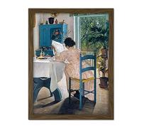 Ring At Breakfast Table Morning Newspapers Painting Large Framed Art Print Poster Wall Decor 18x24 in