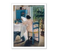 Ring At Breakfast Table Morning Newspapers Painting Large Framed Art Print Poster Wall Decor 18x24 in