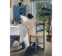 Ring At Breakfast Table Morning Newspapers Painting Large Wall Art Print Canvas Premium Mural