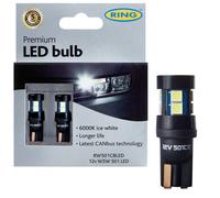 Ring Automotive Led 501 Capless Bulbs Canbus Technology T10 Side Light Interior Number Plate Pure White