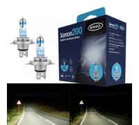 Ring Automotive Ring Xenon 200 H4 Head Light Bulbs Performance +200% Brighter Headlamp Pair
