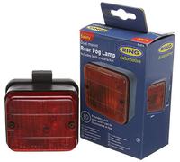 Ring Automotive Fog Lamp RL014, Dual Mount Red Rear Square Bracket