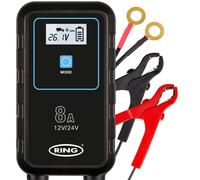 Ring Automotive RSC908-8A Smart Car Battery Charger, 12V & 24V Battery
