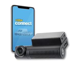 Ring Automotive RSDC4000 Ultra Slim Compact Smart Dash Cam with GPS WiFi Full HD 1440p 30fps G-Sensor Ring Connect App Front Car Camera Dashcam Rear Compatible, Black