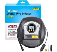 RING TYREINFLATE 450 Digital Tyre Inflator Air Compressor With Auto-Stop functionality - Measures in PSI, BAR & kPA