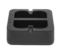 Ring Battery Charger, Dual Charging Port Rechargeable Battery Holder, Plastic & Alloy Charging Station for Video Ring Doorbell Camera, Black